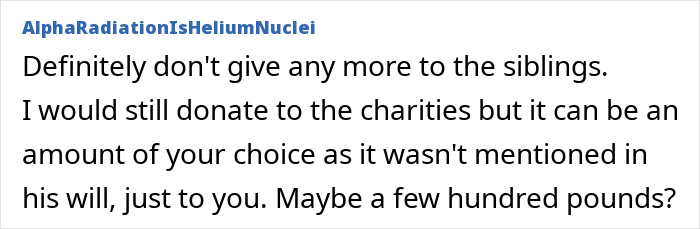 Comment on a forum discussing a woman inheriting her late father’s estate and feeling guilty about not fulfilling every wish. Comment on a forum discussing a woman inheriting her late father’s estate and feeling guilty about not fulfilling every wish.