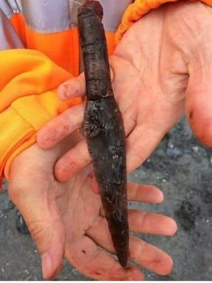 Person holding an ancient dark artifact, showcasing an interesting discovery in archaeology news and architecture.