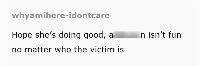 Comment discussing addiction recovery and well-being.