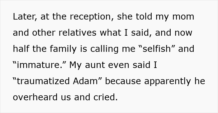Text describing family tension after a stepmom's babysitting request during a dad's funeral. Text describing family tension after a stepmom's babysitting request during a dad's funeral.