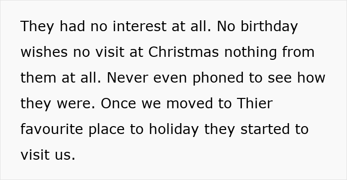 Text from a story about a sister-in-law moving into a couple&rsquo;s home, detailing family visits.