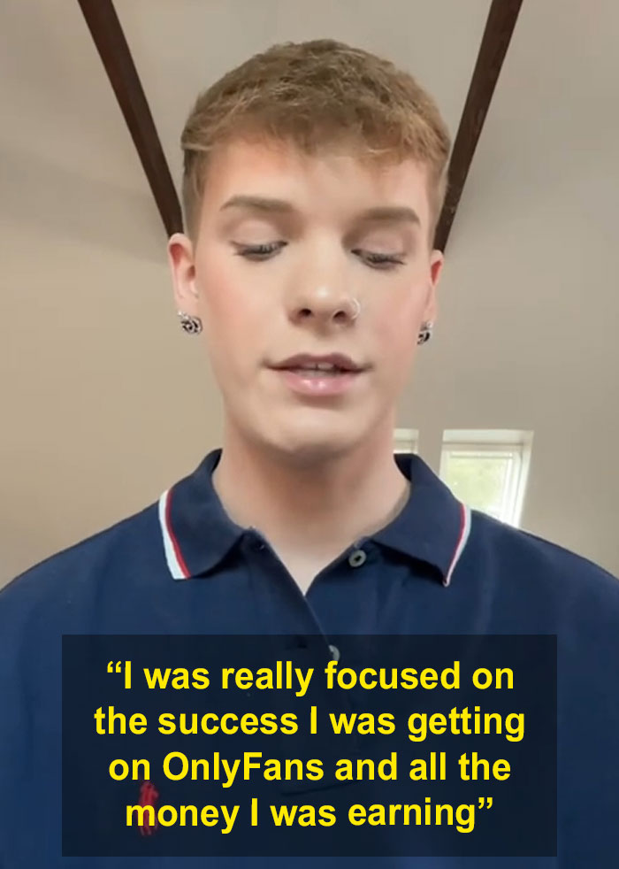 Person discussing adult content at daycare controversy, with quote on screen.