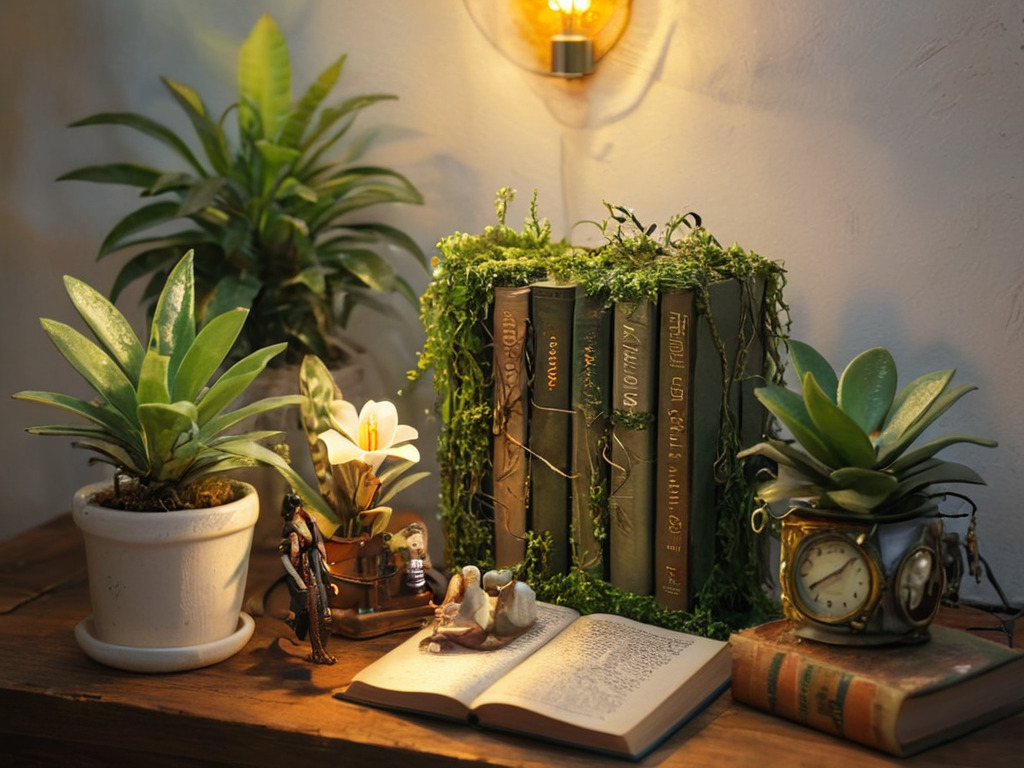 I Create A Literary Jungle: Fake Plants & Books For World Book Day