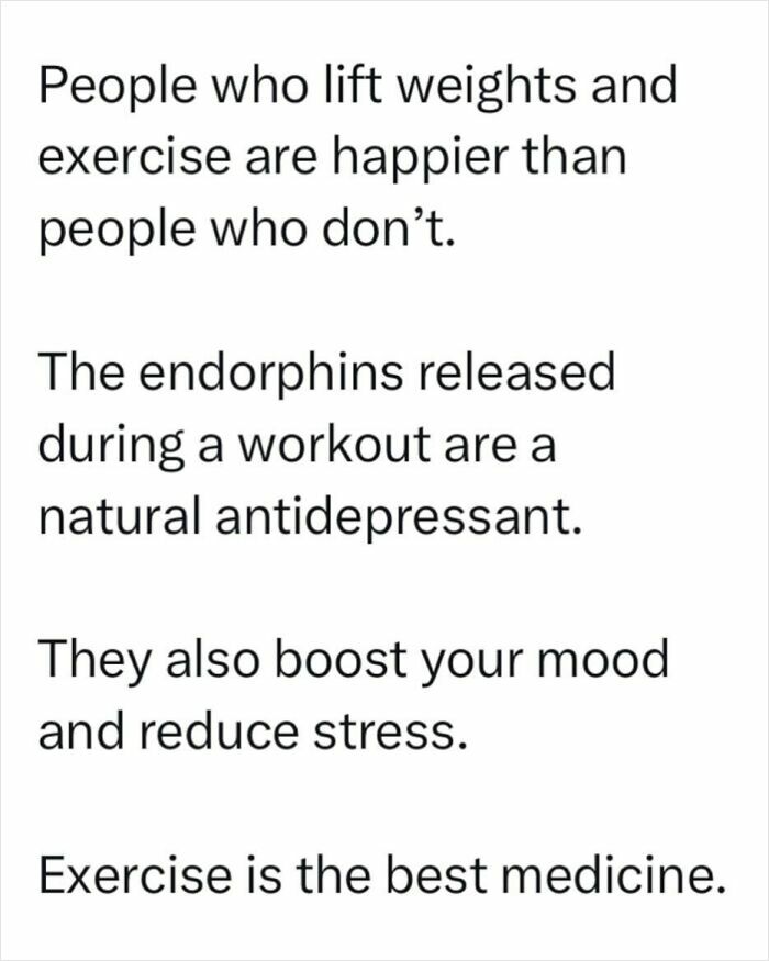 Text image about health tips: Exercise releases endorphins, boosting mood and reducing stress.