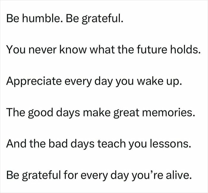 Quotes on gratitude and life lessons, emphasizing health tips and tricks.