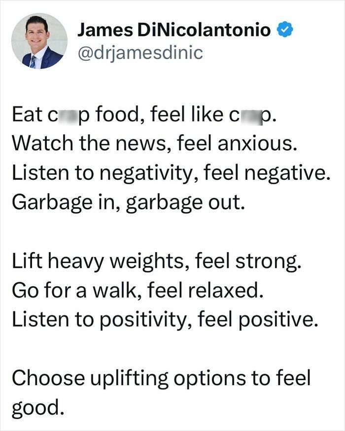 Doctor shares health tips on positive lifestyle choices and their impact on well-being.