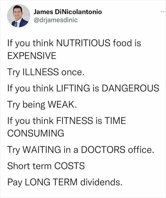 Doctor shares health tips on nutrition, fitness, and the importance of investing in well-being for long-term benefits.