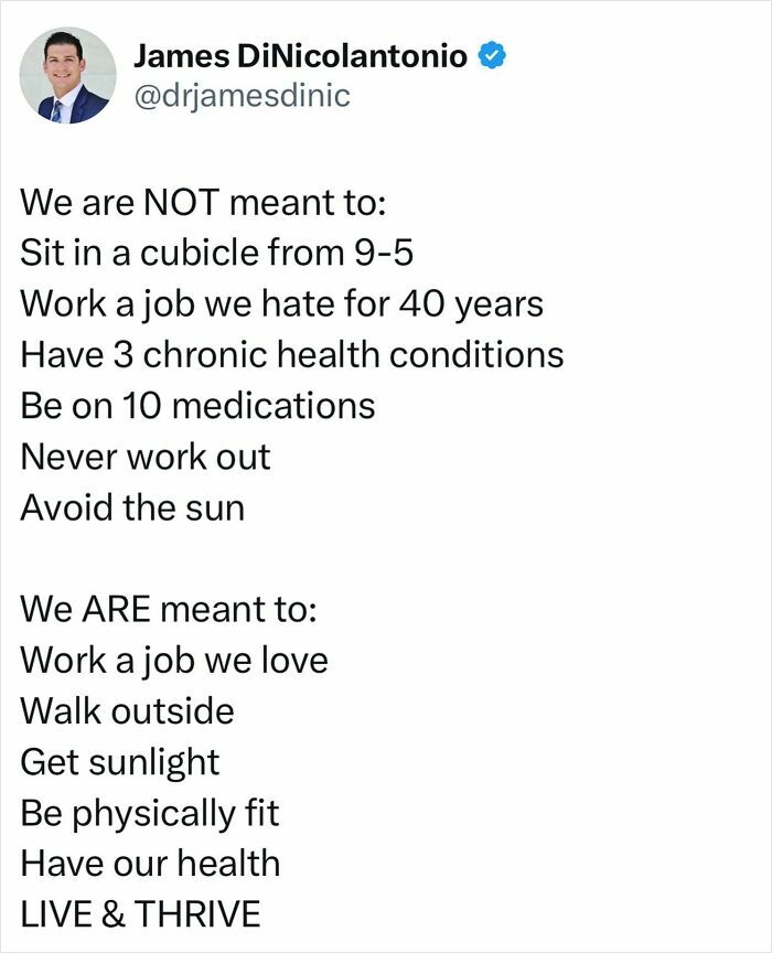 Text listing health tips by doctor on lifestyle, fitness, and wellness habits to live and thrive.