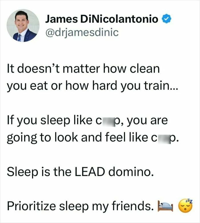 Doctor emphasizes the importance of sleep for health and well-being.