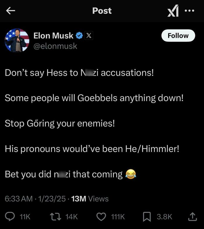 Tweet expressing anger with historical allusions, posted online by a verified user, attracting significant engagement.