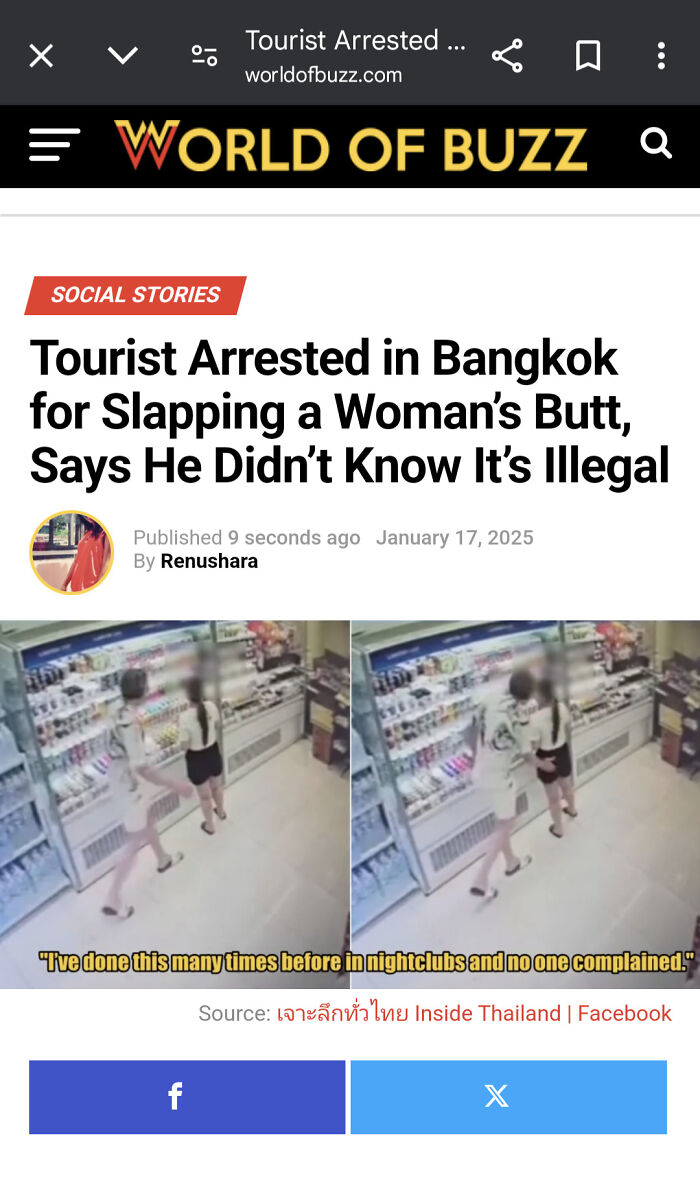 Tourist arrested in Bangkok for slapping; claims ignorance of law, causing online outrage.