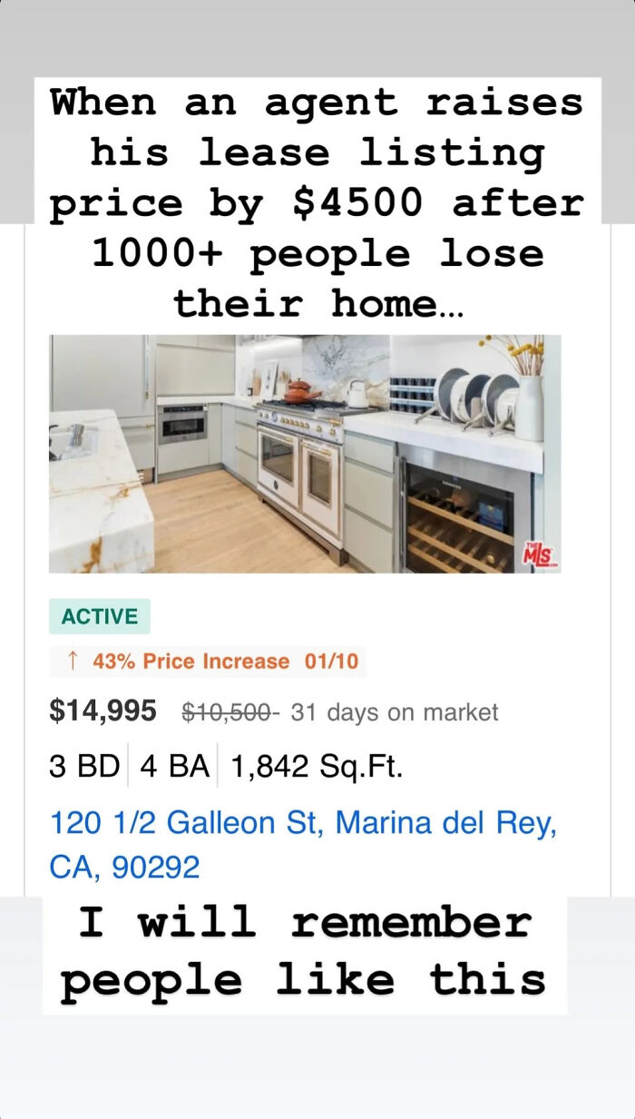 Real estate price increase screenshot sparks online outrage.