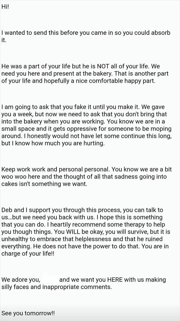 Email from a boss discussing personal issues affecting work, illustrating a frustrating superior in the hall of shame.