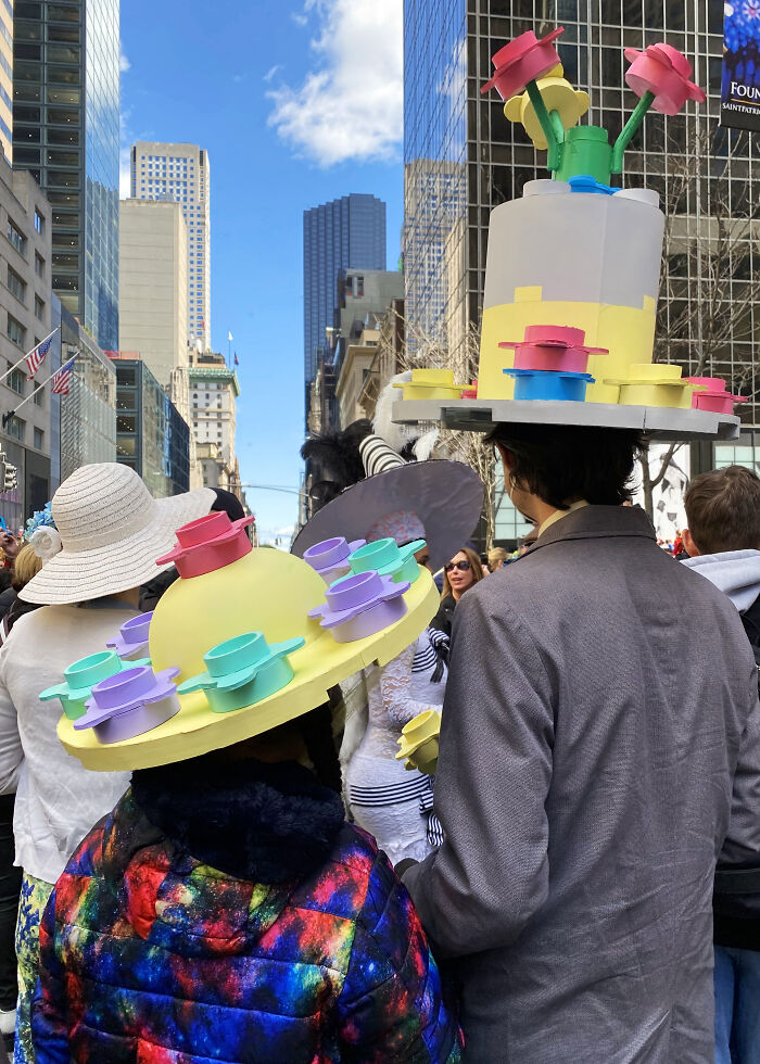 I Made Easter Hats Including Spaghetti, Cheese Graters, And LEGO Bricks I Made Easter Hats Including Spaghetti, Cheese Graters, And LEGO Bricks