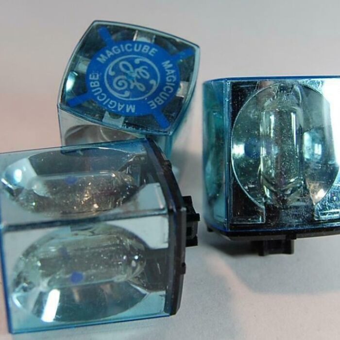 Vintage flashcubes, iconic for their use in old cameras, evoke nostalgia and make you feel old.