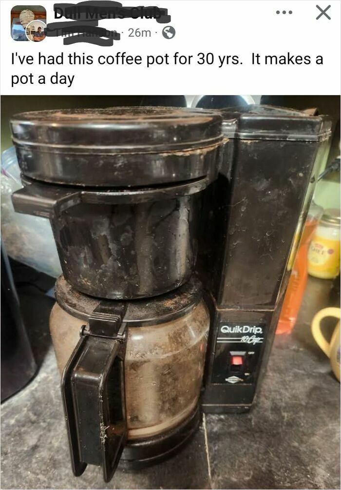 Old coffee pot with well-worn appearance, part of the worst potluck dishes theme.