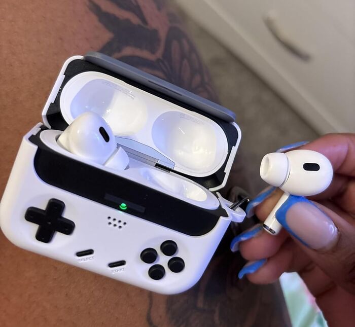 Earbuds in a gaming-themed case, popular item from Amazon's spring sale.