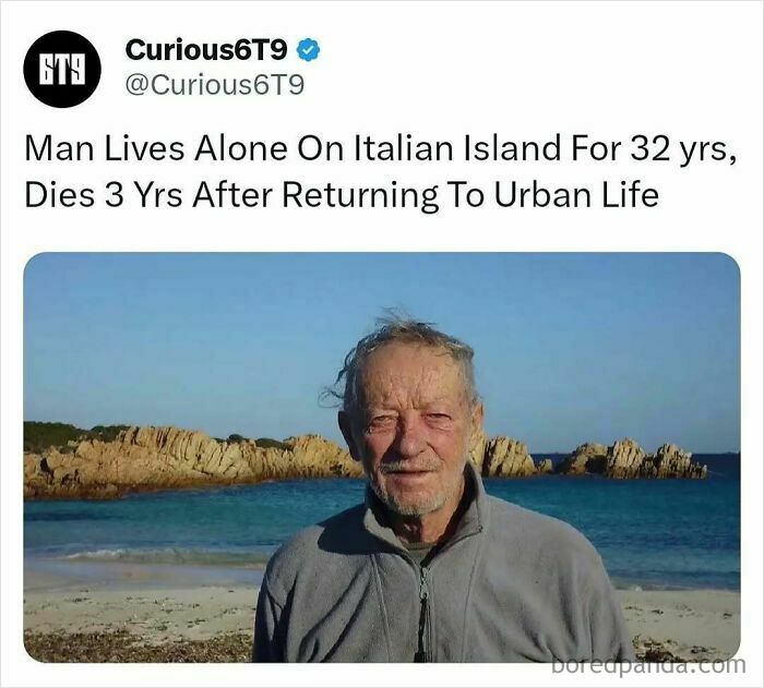 Man stands on a beach with rocky backdrop, related to dogs domesticating themselves.