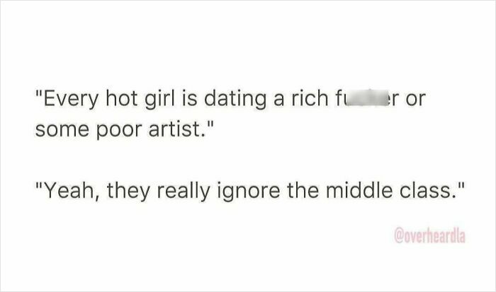 Alt text: Humorous conversation overheard in LA streets about dating trends ignoring the middle class, highlighting funniest conversations in LA.