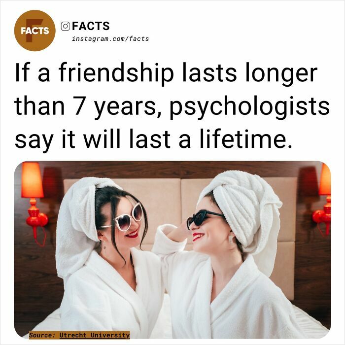 Women in robes and sunglasses smiling, illustrating interesting friendship facts.