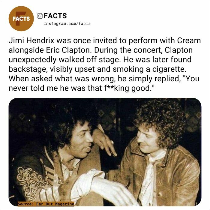 Two musicians conversing backstage, sharing an interesting and fascinating fact about a memorable performance experience.