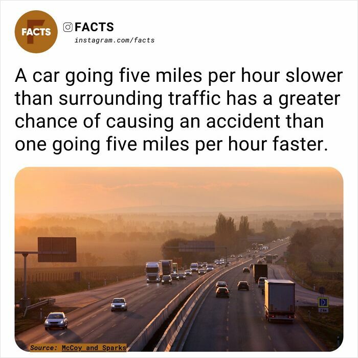 Traffic fact with cars and trucks on a highway at sunset.