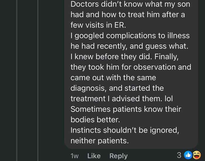 Text message screenshot sharing an outrageous lie people tried to pass off as real about medical diagnosis and treatment.