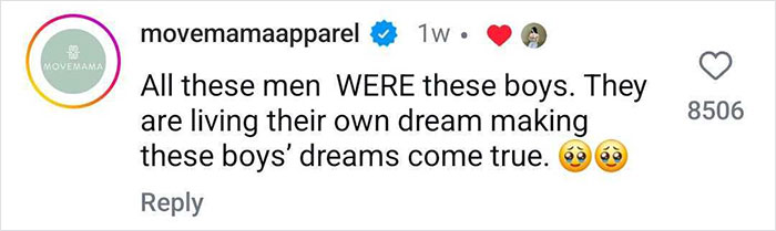 Instagram comment highlighting sports car enthusiasts fulfilling boys' dreams with a surprise birthday event.