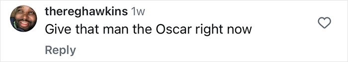 Comment praising Dwayne Johnson's role, suggesting an Oscar.