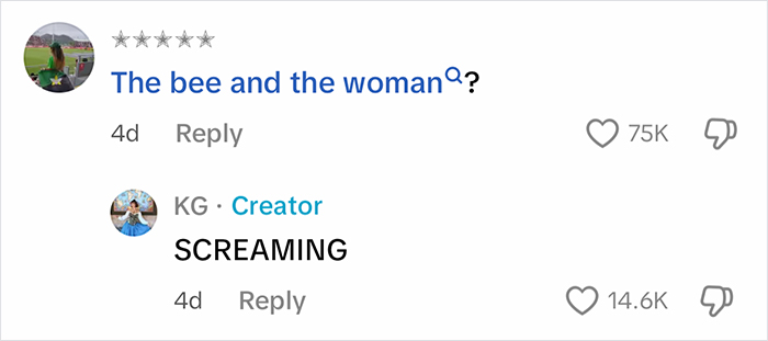 Screenshot of a viral comment thread discussing beauty standards in fairy tales featuring human females and male beasts.