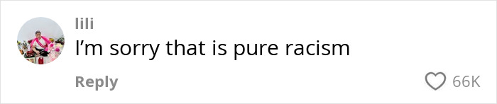 Customer-shaming comment highlighting unprofessional conduct, with 66K likes.