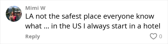 Comment discussing safety concerns in LA related to a scary Airbnb incident. Comment discussing safety concerns in LA related to a scary Airbnb incident.