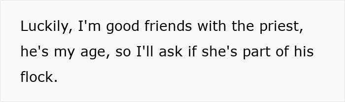 Text about a priest connection in context of angry owner and plant thief situation.