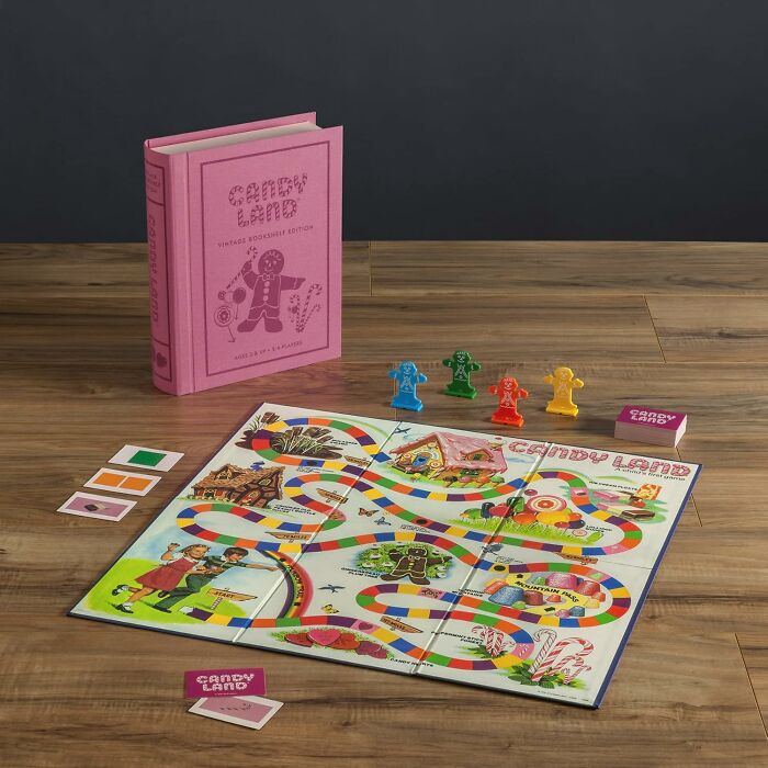 Vintage Candy Land board game with colorful pieces, perfect treat for your own Easter basket.