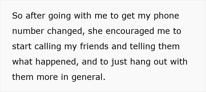 Text about changing a phone number and getting support from an upset ex-girlfriend after marriage discussion. Text about changing a phone number and getting support from an upset ex-girlfriend after marriage discussion.