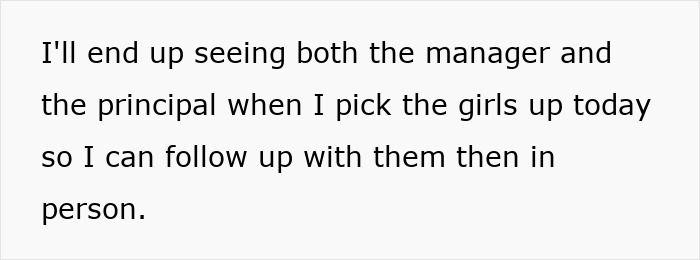Text message discussing meeting with school staff about emergencies. Text message discussing meeting with school staff about emergencies.