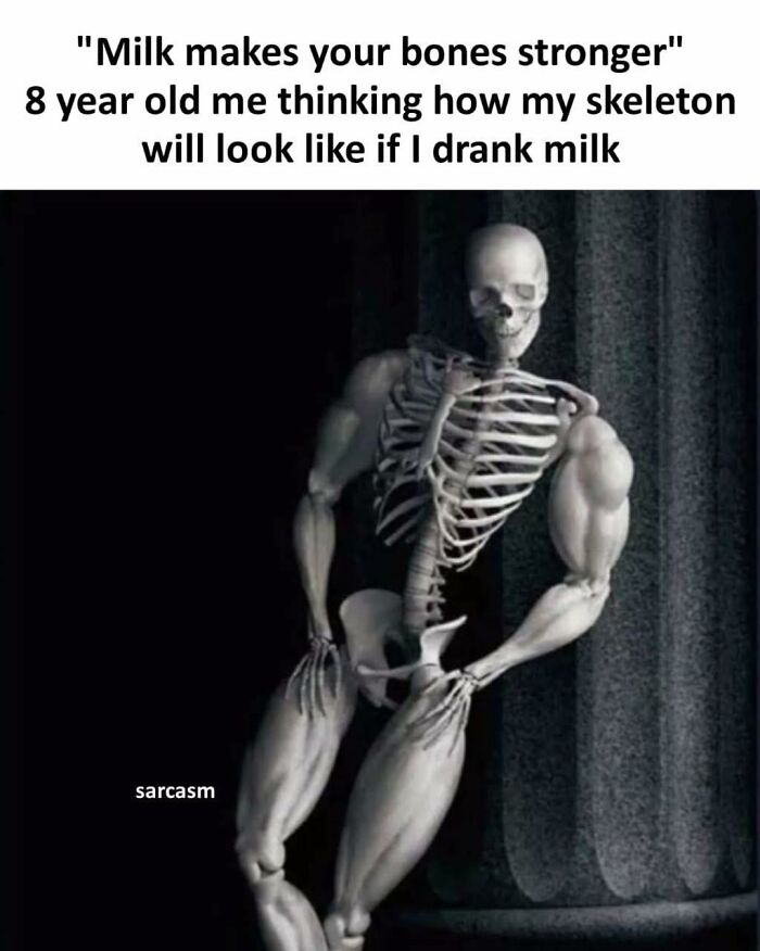 Muscular skeleton meme illustrating humor to help insulate you from all the noise in the world around you.