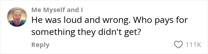 Comment on customer-shaming by restaurant owner sparks backlash.