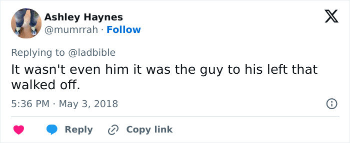 Tweet about a misunderstanding in a live TV incident involving a female reporter's assault.