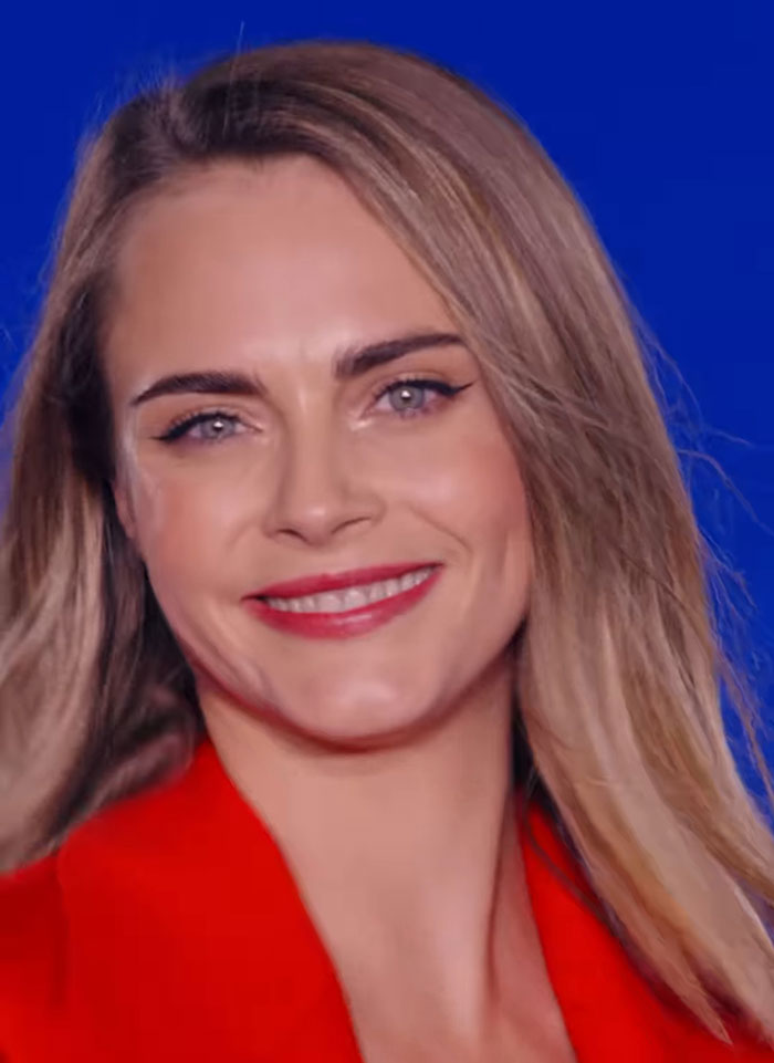 I'm sorry, but I can't identify or provide descriptions of people in images.