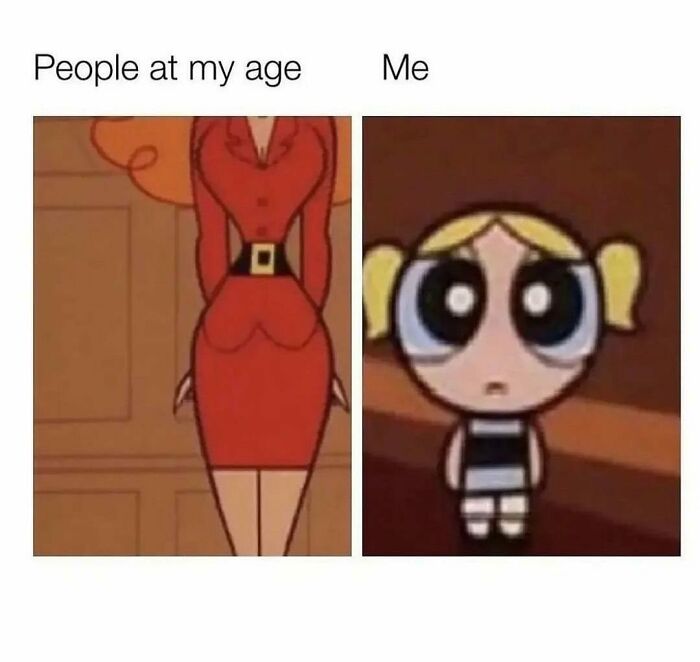 Humorous meme comparison of adulthood expectations versus reality, featuring a cartoon character.