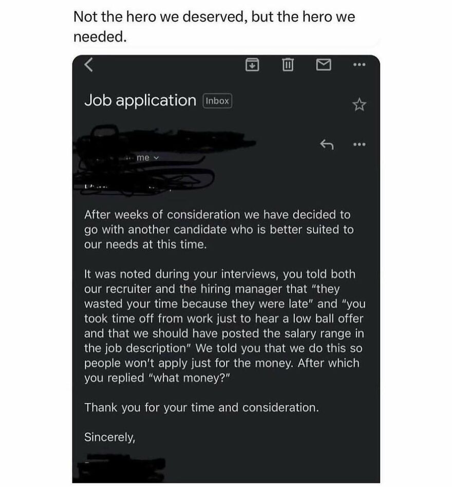Bring this man his job!
