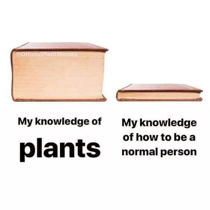 Two books depict plant owner's vast plant knowledge versus minimal social skills.
