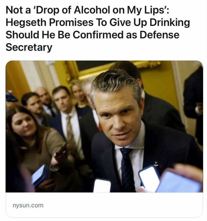 Man surrounded by reporters with phones, promising lifestyle change for defense secretary role.