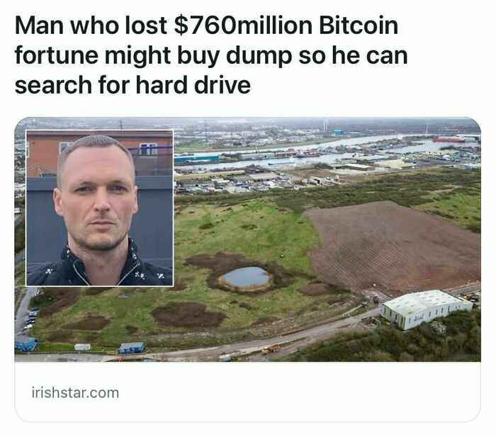 Portrait over a landfill landscape related to a fake call center investigation.