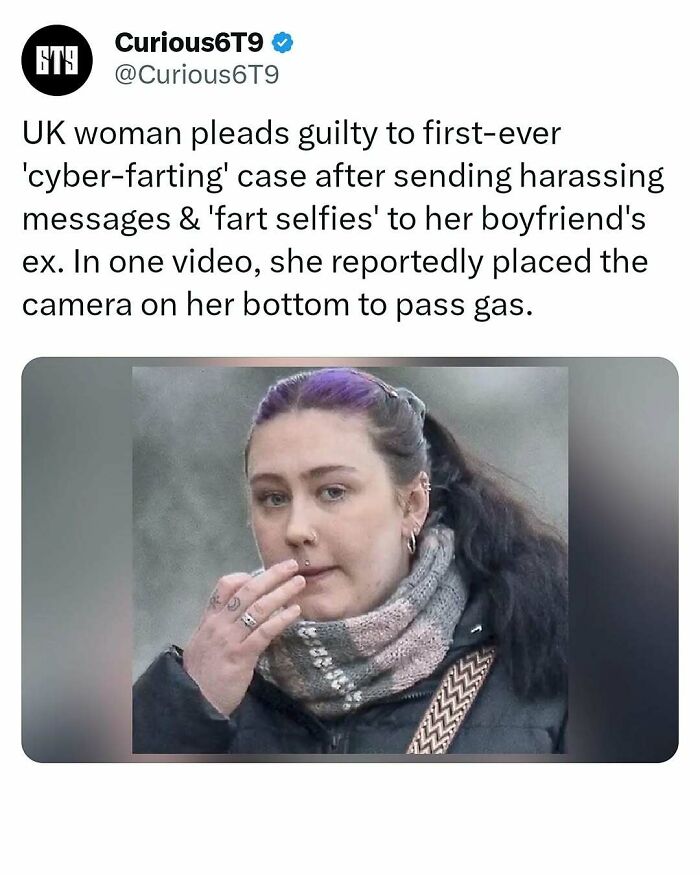 Woman in a scarf with hand near face, involved in unusual court case, displaying a thoughtful expression.