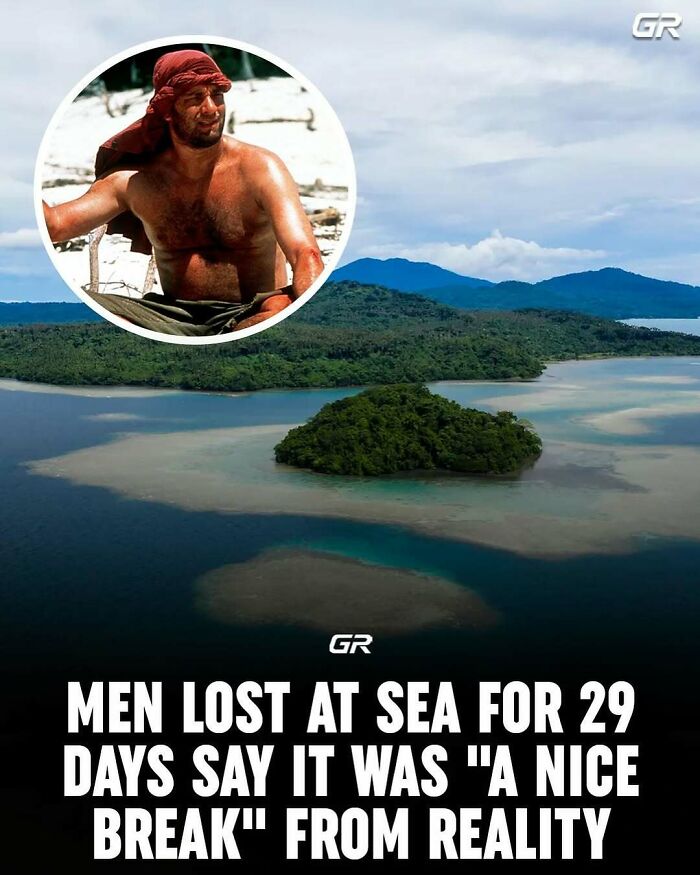 Man lost at sea for 29 days, enjoying a break, with island and sea in background. Interesting facts about survival.