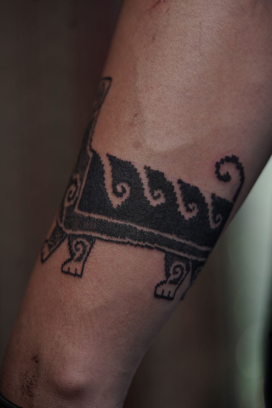 My Fella Tattoos His Dog To Accompany Him.