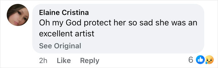 Comment expressing sadness for a grandmother associated with a Hollywood actress, who is homeless and without money.