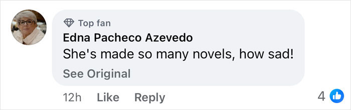 Comment about a grandmother of a Hollywood actress being "on the street," expressing concern for her situation.